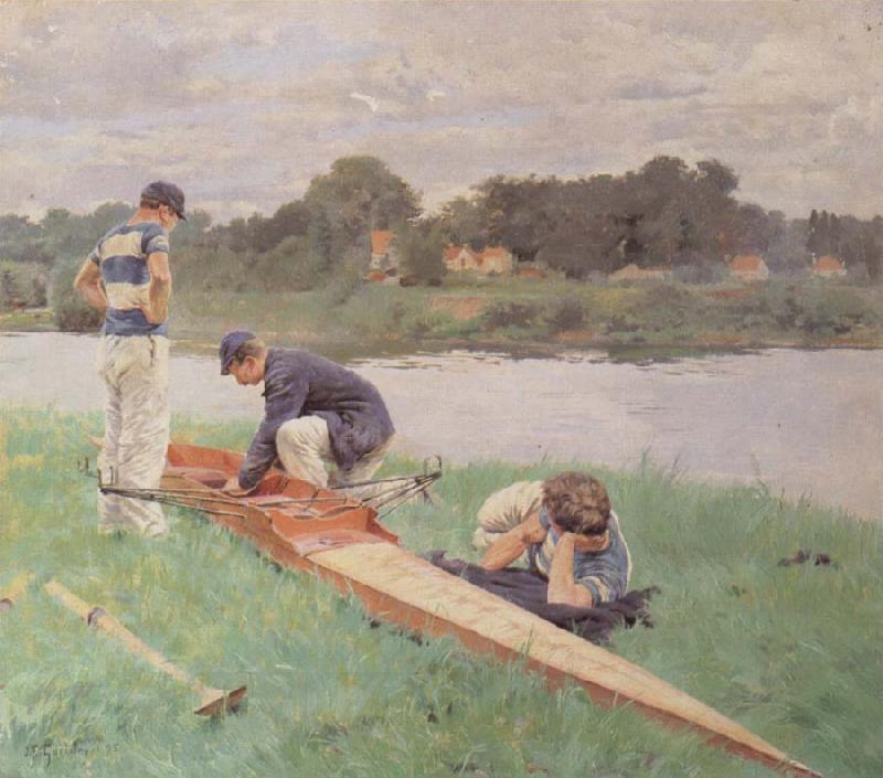 Gueldry Ferdinand-Joseph On The River Bank